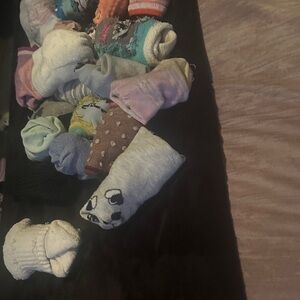 Colorful Assorted Socks Girls Collection Toddler Size 2T-4T 28 pair